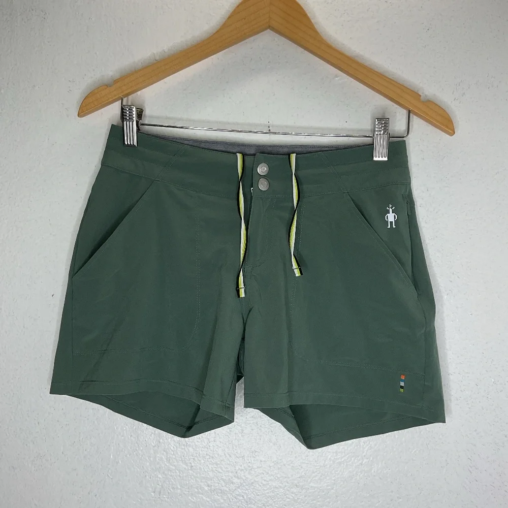 Smartwool Women's Green Merino Sport Lightweight Hiking Shorts Sz XS Activewear - Picture 1 of 9